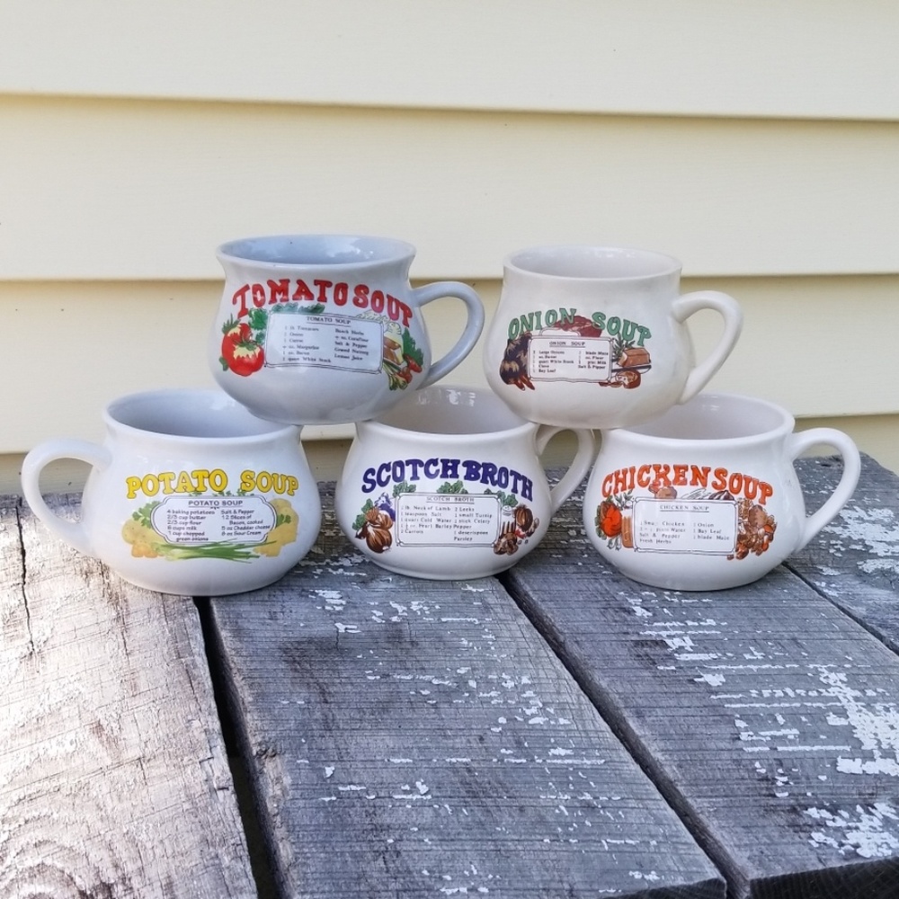 Vintage Soup Mugs